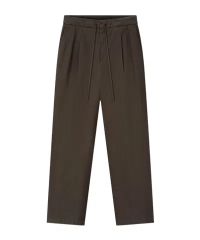 Essentials Drawstring Casual Pants In Brown