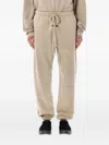Essentials Drawstring Fleece Track Pants In Neutral