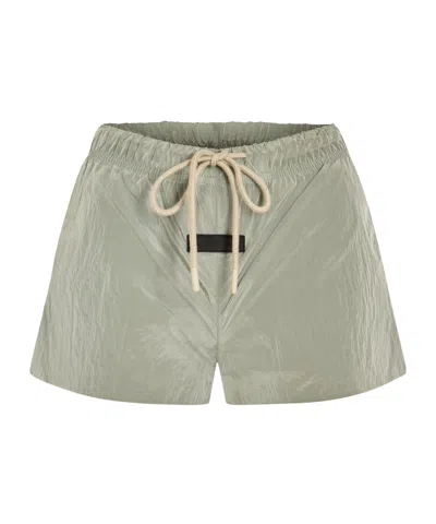 Essentials Drawstring Jogging Shorts In Gray