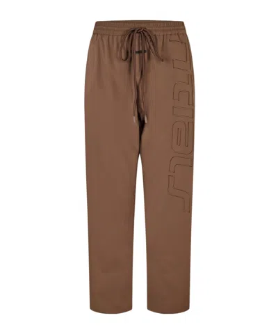 Essentials Drawstring Logo Sweatpants In Brown