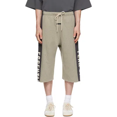 Essentials Drawstring Long Shorts In Neutral