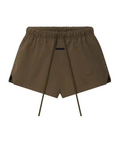 Essentials Drawstring Running Shorts In Green
