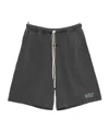 Essentials Logo-print Drawstring Shorts In Gray