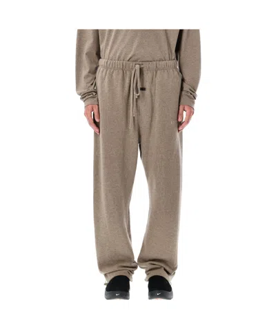 Essentials Drawstring Tie-up Track Pants In Brown