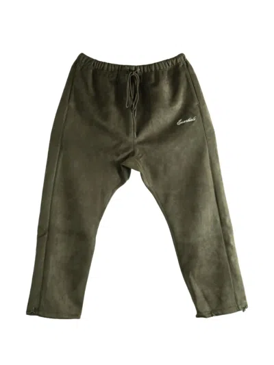 Essentials Drawstring Track Pants In Green