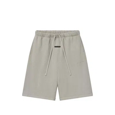 Essentials Fear Of God  Logo Jersey Shorts In Gray