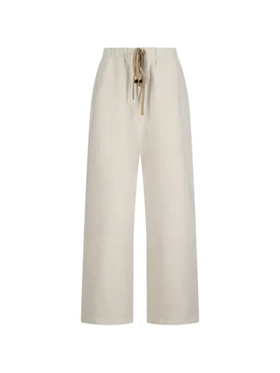 Essentials Drawstring-waist Track Pants In Neutral
