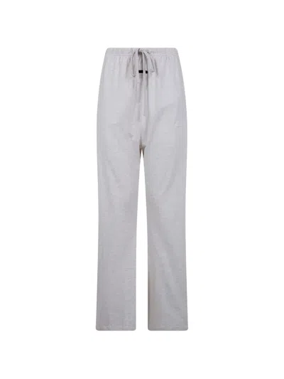 Essentials Drawstring-fastening Track Pants In Gray
