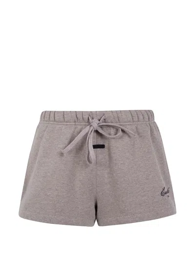 Essentials Drawstring-fastening Track Shorts In Neutral