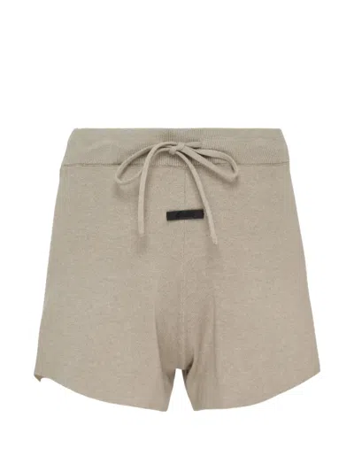 Essentials Drawstring-waist Shorts In Neutral