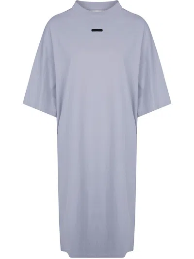 Essentials Dress Long Sleeve "overcast" In Blue
