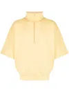 Essentials Drop-shoulder Half-zip Shirt In Yellow