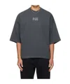 Essentials Logo-print Drop-shoulder T-shirt In Black