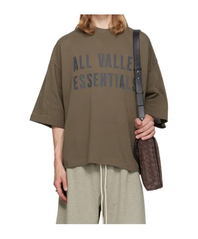 Essentials Drop-shoulder T-shirt In Brown