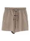 Essentials Elastic-waistband Pocket Shorts In Brown