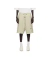 Essentials Elastic Waistband Shorts In Brown