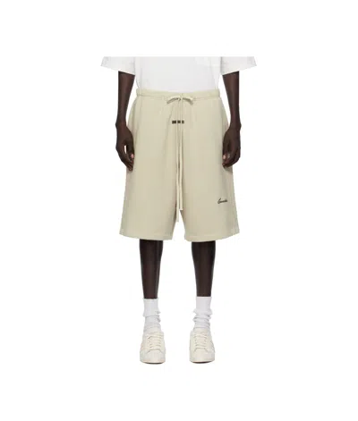 Essentials Elastic Waistband Shorts In Brown