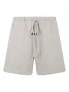 Essentials Wide-leg Logo-print Cotton-blend Jersey Drawstring Shorts In Gray