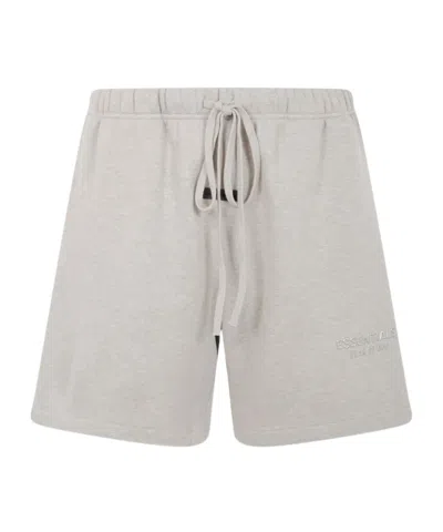 Essentials Elasticated Drawstring-waist Shorts In Gray