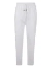 Essentials Emblem Patch Drawstring Sweatpants In White