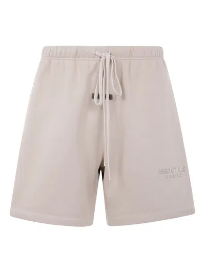 Essentials Elasticated-waistband Shorts In Gray