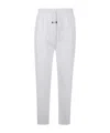 Essentials Emblem Patch Drawstring Sweatpants In White