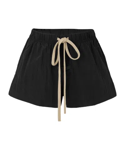 Essentials Emblem Patch Shorts In Black