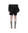 Essentials Emblem Patch Tie-up Shorts In Black