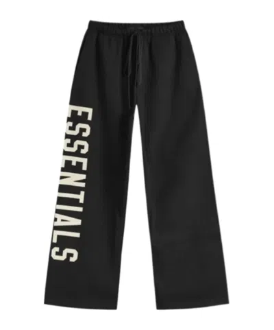 Essentials Emblem Printed Track Pants In Black
