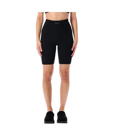 Essentials Embossed Logo Cycling Shorts In Black