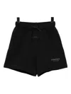 Essentials Embossed-logo Shorts In Black