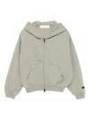 Essentials Embossed-logo Sweatshirt In Gray