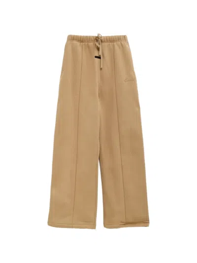 Essentials Embroidered Drawstring Track Pants In Brown