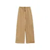 Essentials Embroidered Drawstring Track Pants In Neutral