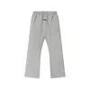 Essentials Embroidered Drawstring Trousers In Gray