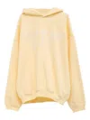 Essentials Embroidered-logo Hoodie In Yellow