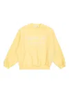 Essentials Embroidered-logo Sweatshirt In Yellow