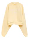 Essentials Embroidered Raglan-sleeves Sweatshirt In Yellow