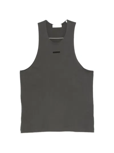 Essentials Essential Logo-patch Tank Top In Gray