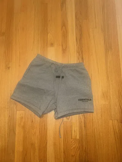 Pre-owned Essentials Essential Shorts Dark Oatmeal In Gray