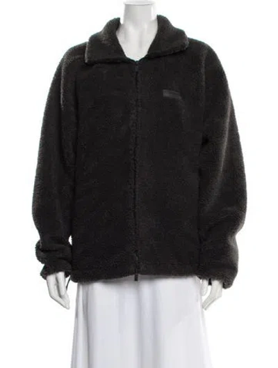 Pre-owned Essentials Faux Fur Jacket In Black