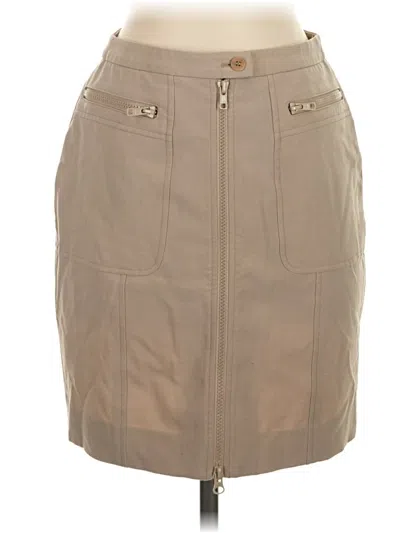 Pre-owned Essentials Faux Leather Skirt In Brown