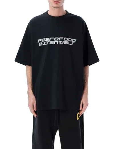 Essentials Fear Of God 90s Oversized Comfort Tee In Vintage Style In Black