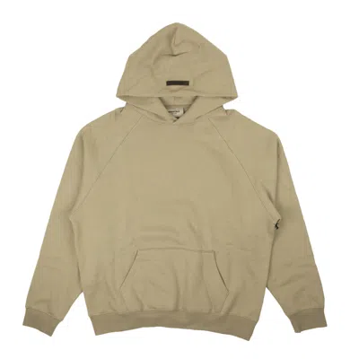 Essentials Fear Of God Back Logo Hoodie - Moss In Beige