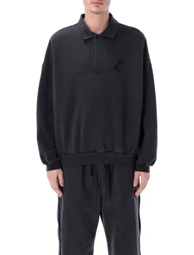 Essentials Fear Of God  "classic Polo" Sweatshirt In Black