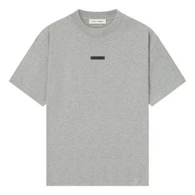 Essentials Fear Of God  25fw Short Sleeve T-shirt 'concrete Heather' In Gray