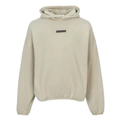 Essentials Fear Of God  25ss Fleece Hood Sweatshirt 'timber' In Gray