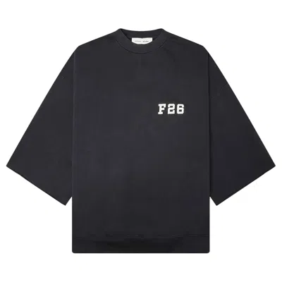 Pre-owned Essentials Fear Of God  3/4 Sleeve Crewneck 'washed Iron Grey' | Men's Size Xxl