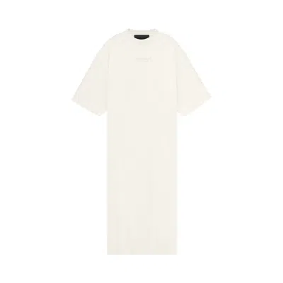 Pre-owned Essentials Fear Of God  3/4 Sleeve Dress 'cloud Dancer' In Cream