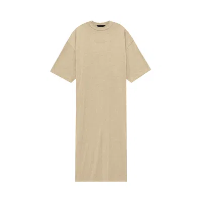 Pre-owned Essentials Fear Of God  3/4 Sleeve Dress 'gold Heather' | Tan | Women's Size Xs